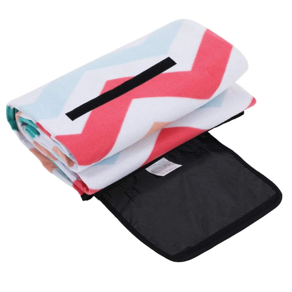 Coperta/tappetino da picnic pieghevole impermeabile 200 x 200 cm per campeggio spiaggia giardino con maniglia taglia grande 12_0001589