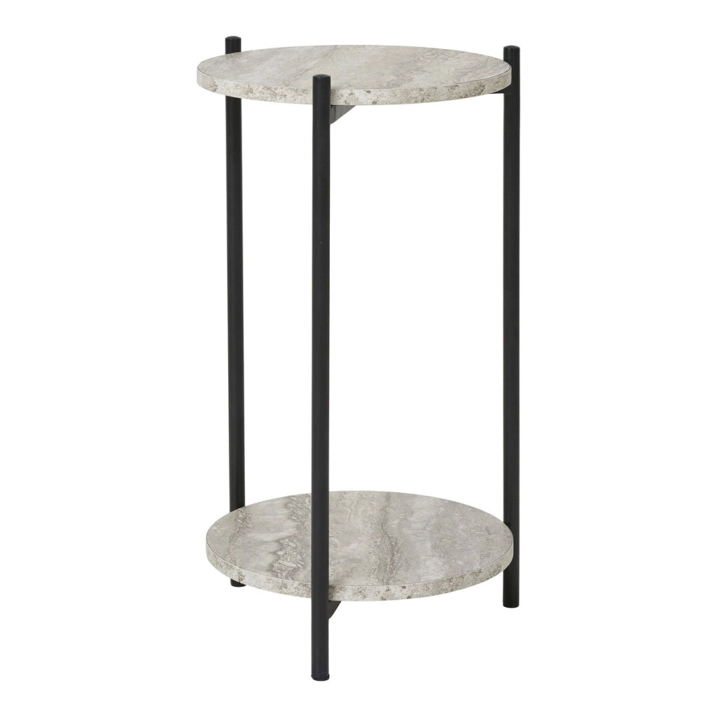 Comodino Leuven, Beige, MDF, 27x27x46 cm