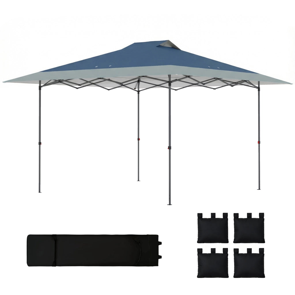 Gazebo pieghevole impermeabile 4x4m ¨C zephmum ¨C grigio