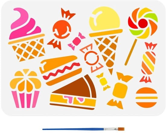 Scheda per Dessert - Diverse Disegni - 29,7 x 21 cm - PET - Leggero - Flessibile e Duraturo