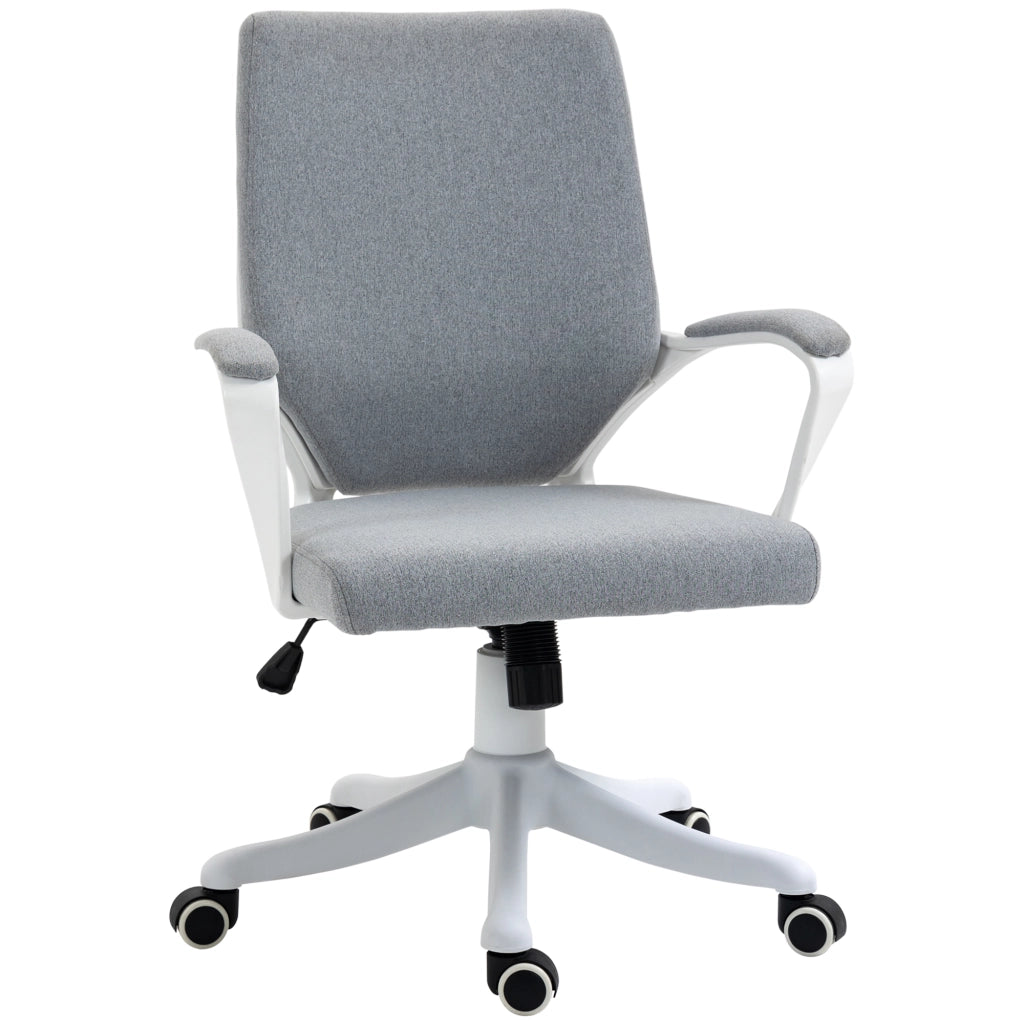 Sedia da ufficio imbottita girevole ¨C Zephmum ¨C Grigio, tessuto, altezza regolabile