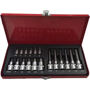 CHIAVI A BUSSOLA CON INSERTI ESAGONALE EX 1/2″ – 1/4″ KIT 18 PZ