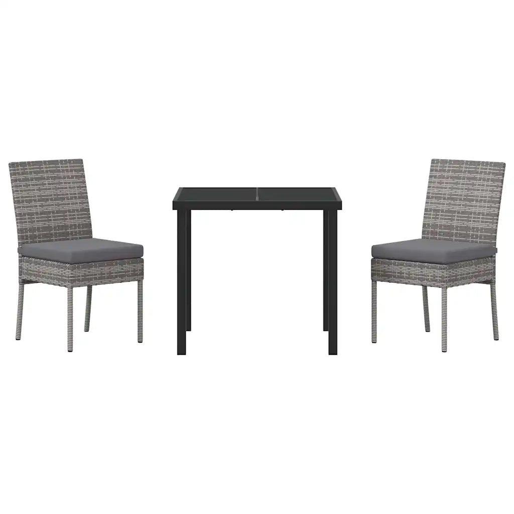 Set da Pranzo per Giardino 3 pcs Grigio 3379212