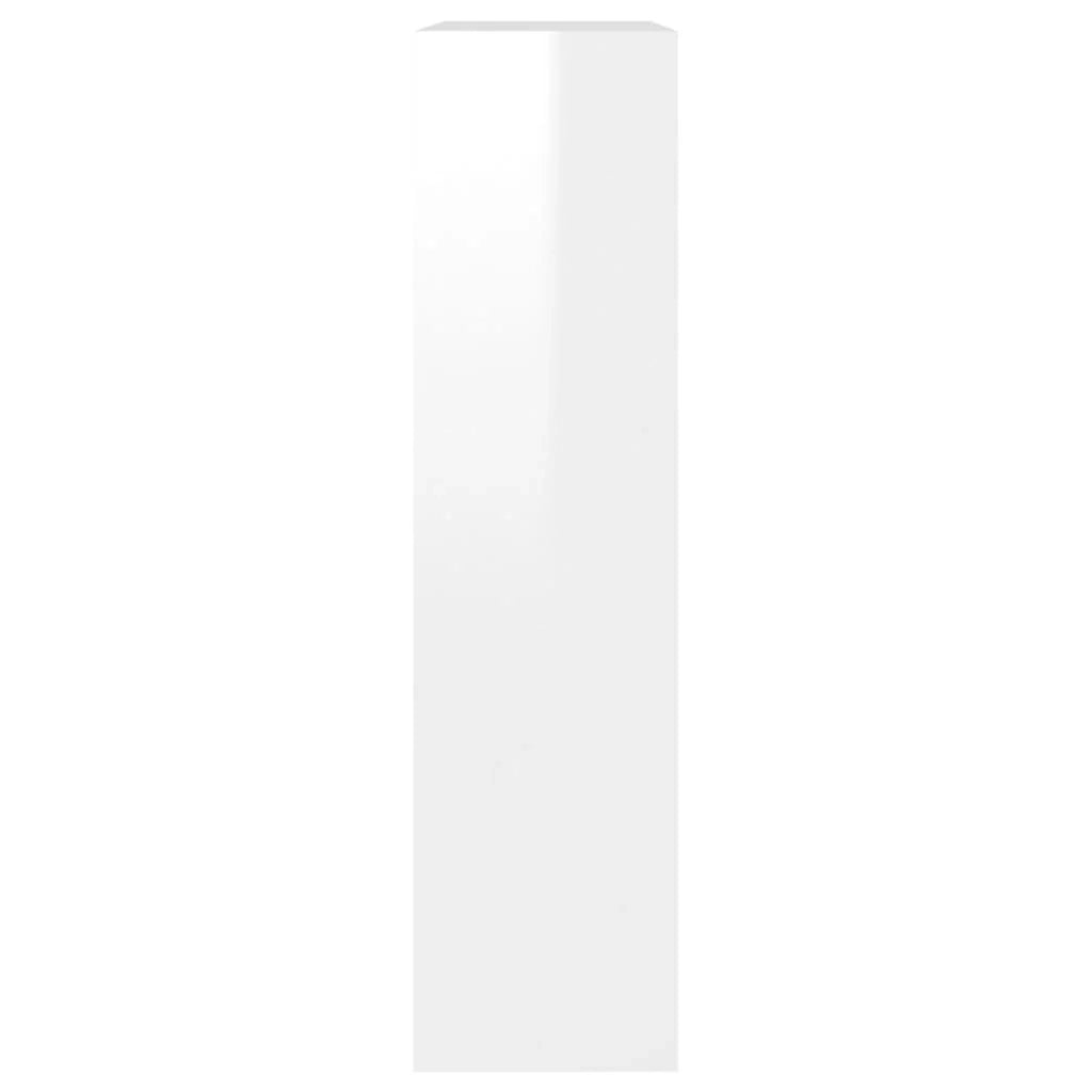 Scarpiera mobile contenitore per scarpe mobile ingresso/corridoio/soggiorno con specchio 2 ripiani finitura lucida 63 x 17 x 67 cm bianco 02_0021880