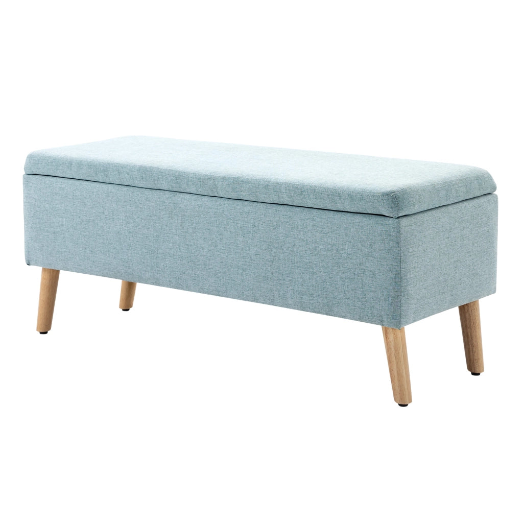 Divano con cassetti e gambe in legno ¨C zephmum ¨C verde chiaro 110x39x45 cm