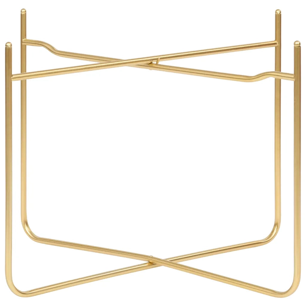 Tavolino Laterale Nero e Oro 38x38x38,5 cm in MDF cod mxl 12700