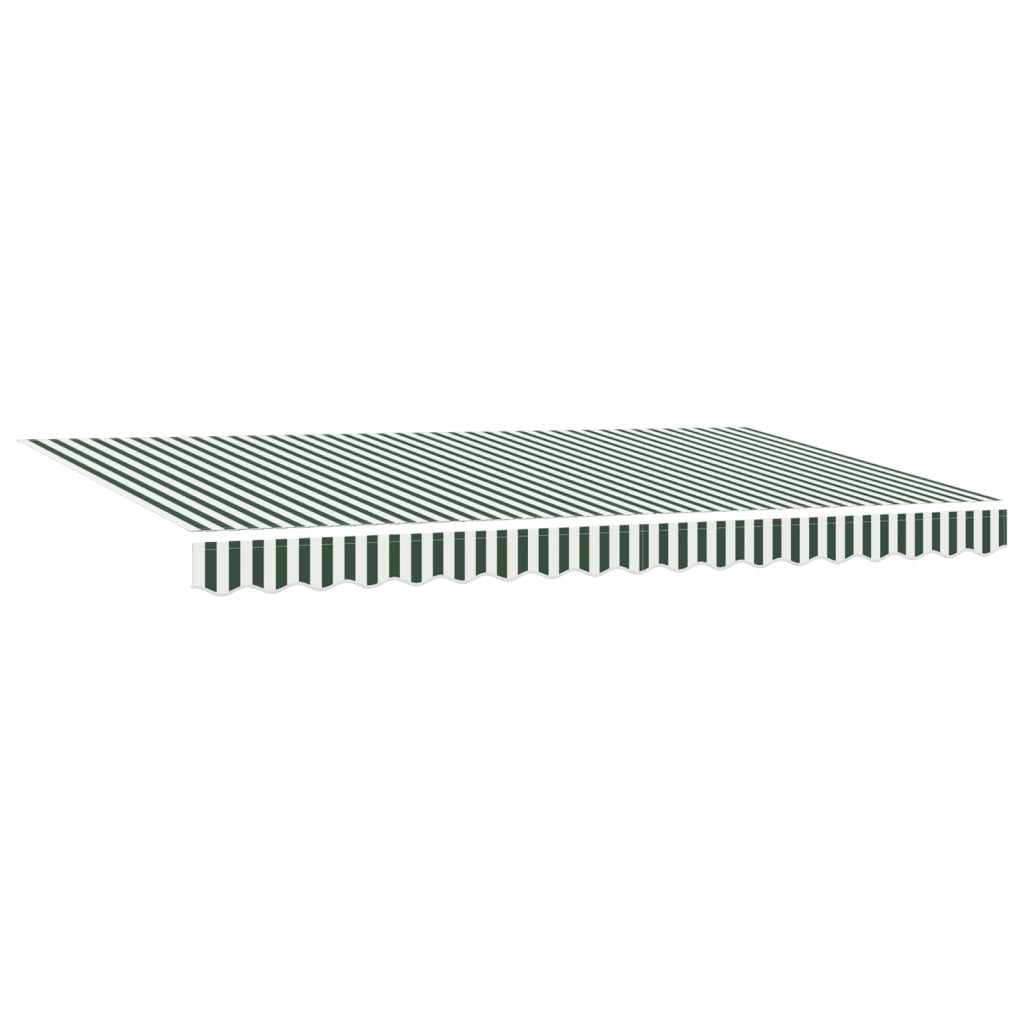 Fabric di Ricambio per Tenda per Struttura 4x2 m in Verde e Bianco