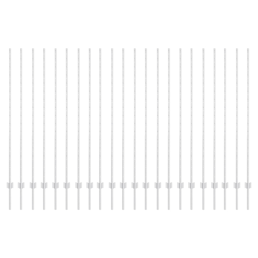 Pali di Recinzione 44 pcs U-Channel Argento 200 cm Acciaio