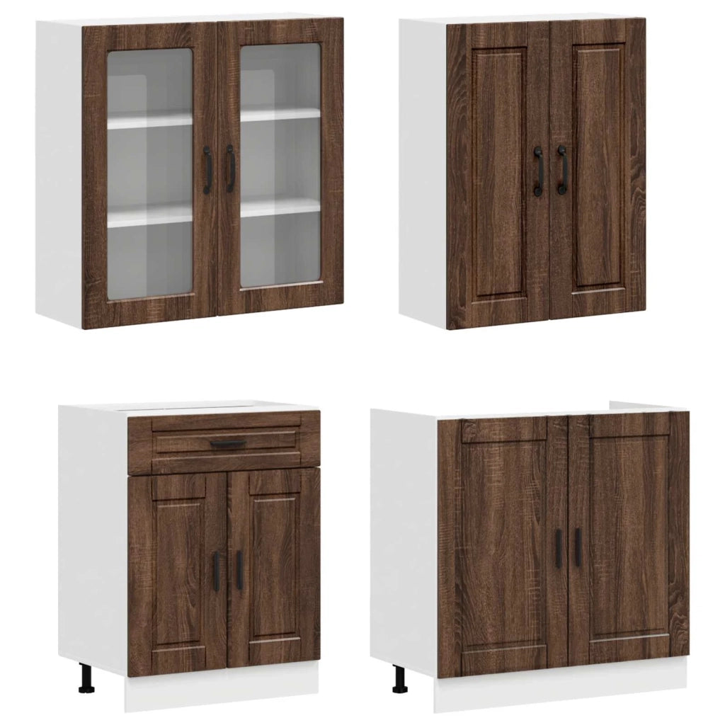 Unità Cucina PORTO 4 pcs Rovere Marrone Legno ingegnerizzato 3438342
