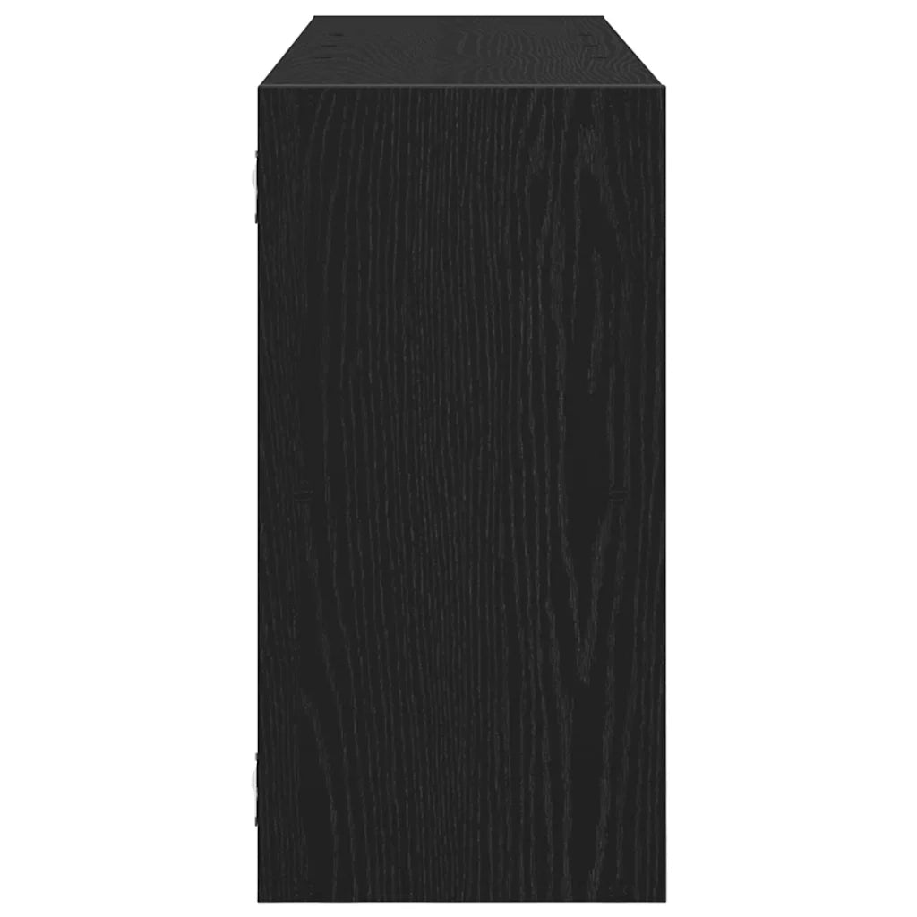 vidaXL Scaffale a Parete Rovere Nero 100x25x50 cm in Truciolato