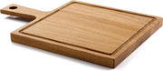 Tavolo in legno di quercia massello con fessura di resina e manico 38 x 26 cm grande tavolo in legno per cucina alta qualità tavolo per steak e servizio realizzato con il miglior legno europeo.
