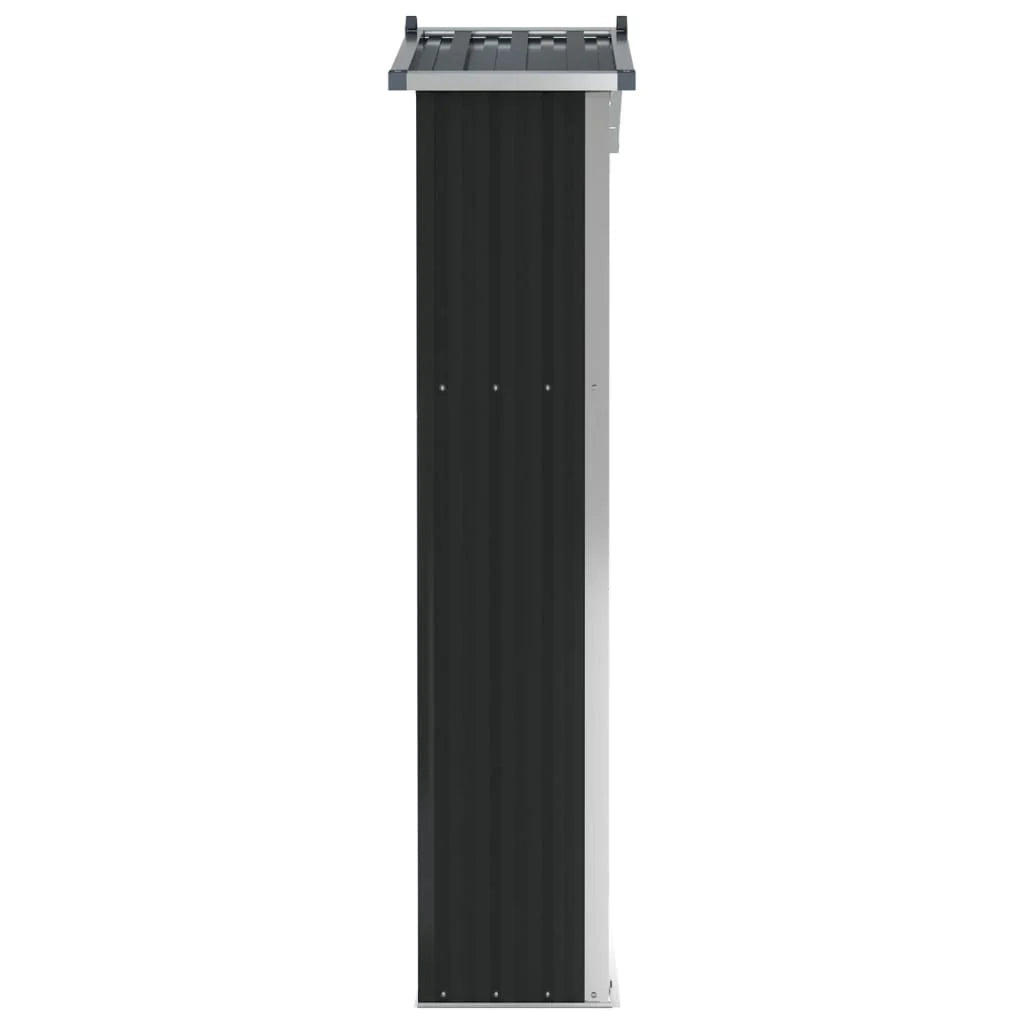 Casetta da giardino cabina ripostiglio casetta da esterno robusta casetta per attrezzi 116 x 45 x 175 cm acciaio zincato antracite 02_0022179