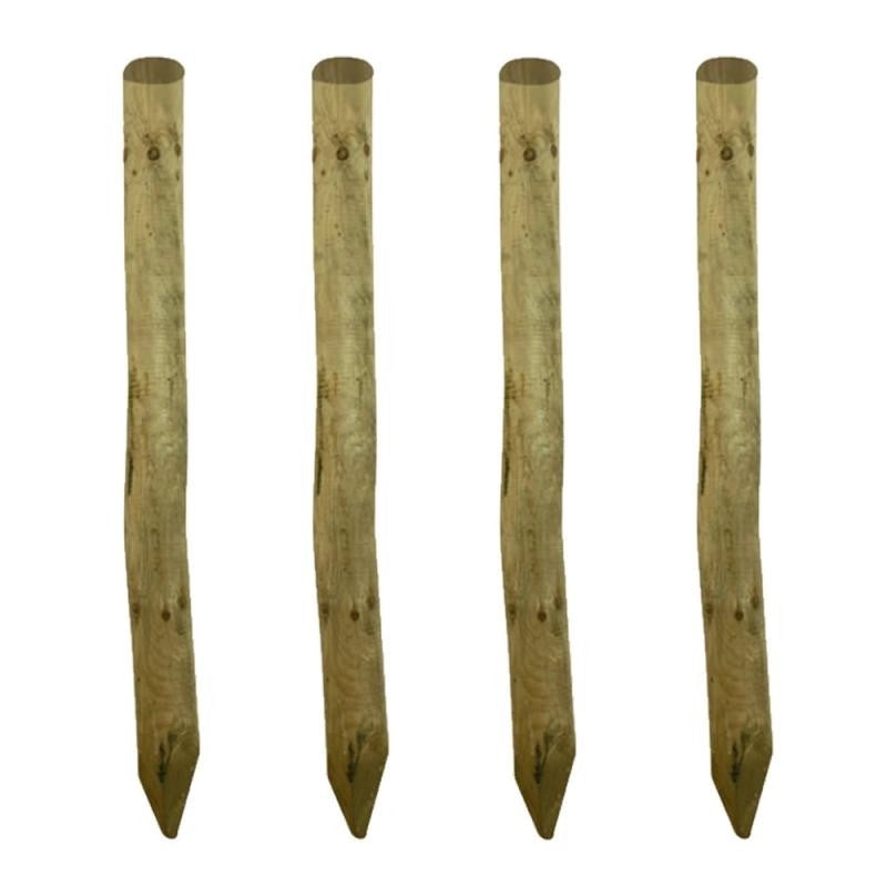 PALO TONDO A PUNTA PZ.4 RECINZIONI STACCIONATE CM.6X250H PINO IMPREGNATO