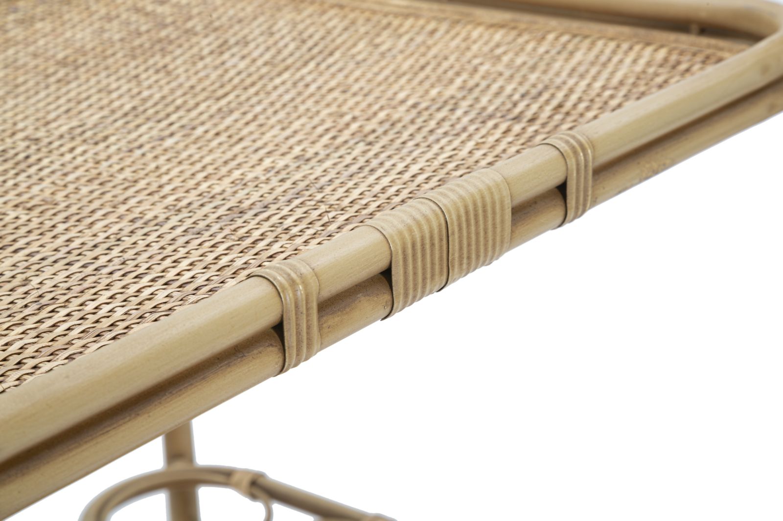 Carrello Panama 2 Ripiani 83x46x87,5 cm in Rattan