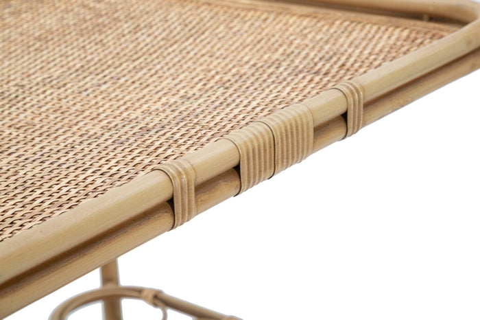 Carrello Panama 2 Ripiani 83x46x87,5 cm in Rattan