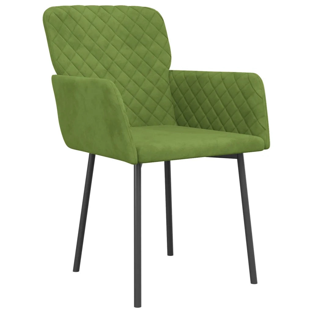 Sedie da Pranzo 2 pz Verde Chiaro in Velluto cod mxl 24419