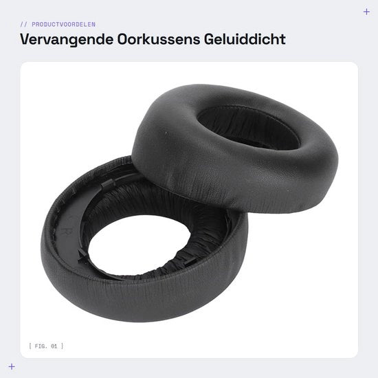 Sostituenti Orecchini - Geluiddicht - Comfortevoli - Alta Elasticità - Pezzi di Riparazione - Adatti per Cuffie 3D - Nero