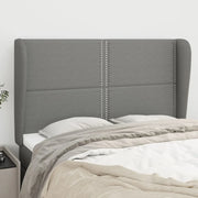 Testiera ad Orecchio-Testata con Orecchie GrigioScuro 147 x 23 x 118/128cm inTessuto 712324