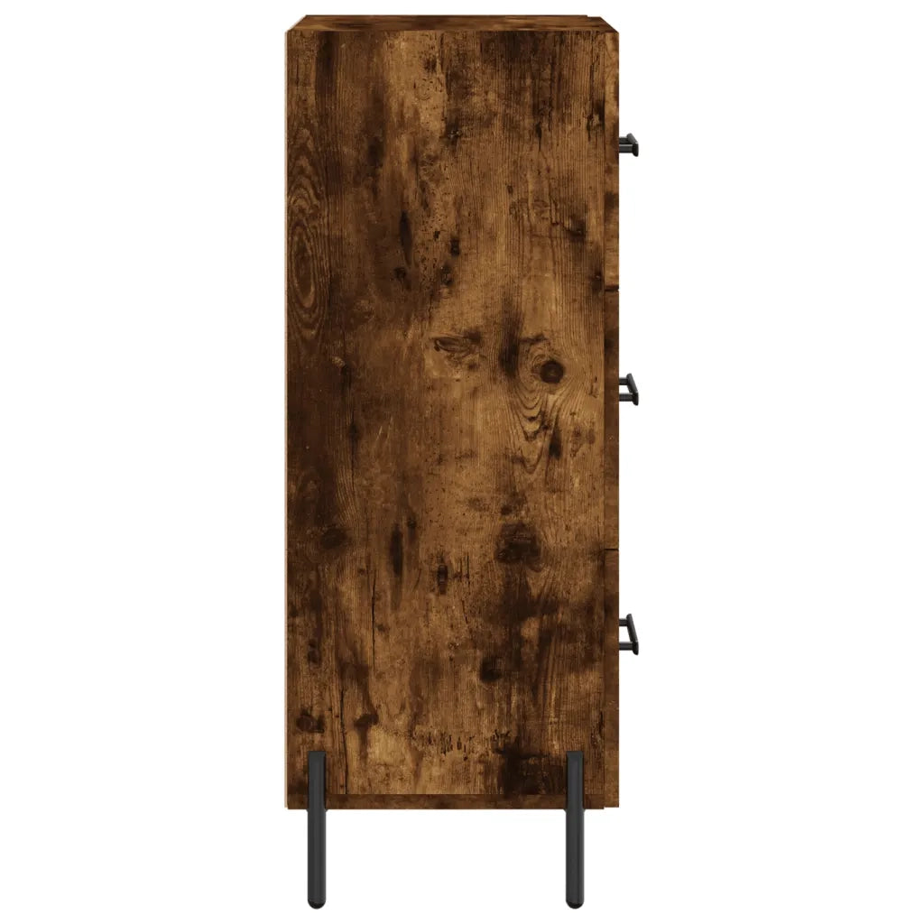 Credenza Rovere Fumo 34,5x34x90 cm in Legno Multistrato 828617
