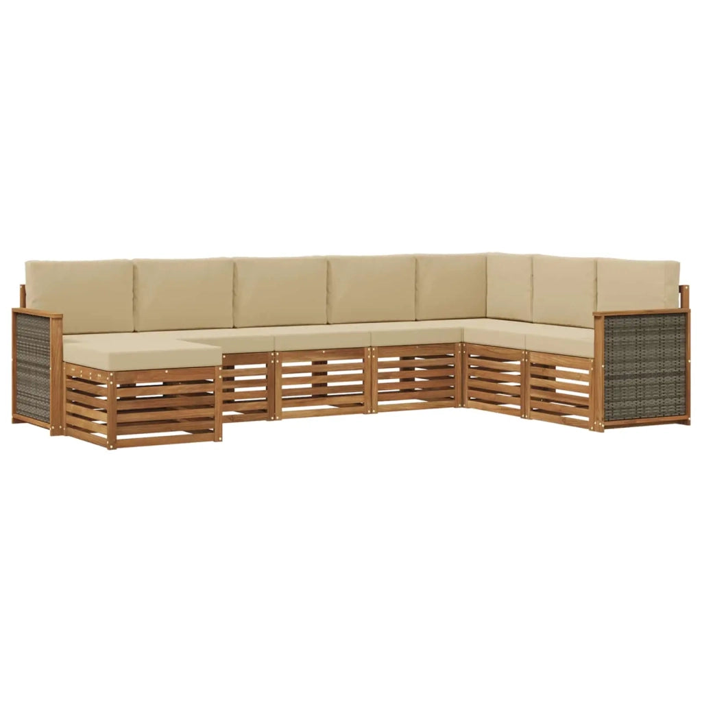 Set di divani da esterno 6 pz Naturale 3384709