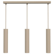 Lampada sospesa Raito 3xGU10 beige metallo Luminex