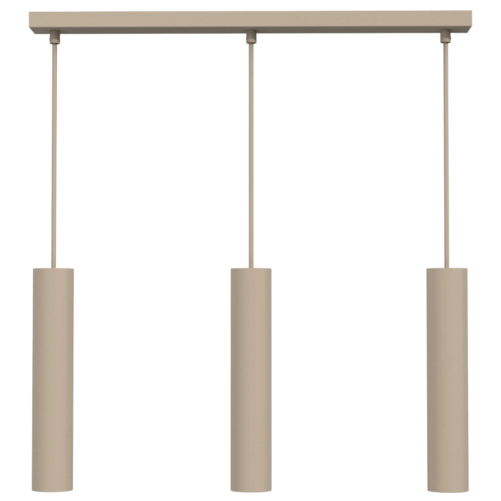Lampada sospesa Raito 3xGU10 beige metallo Luminex