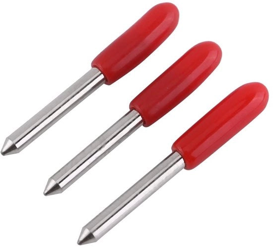 Taglierino 45° Realizzato con Carbide Cementato - Taglierini - Taglierini per Plotter - Alta Precisione - Manico Rosso - Lunga Durata - Lame di Taglio