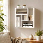 Wall Shelf, White, 45.1x16x45.1 Cm, Wood-based Material