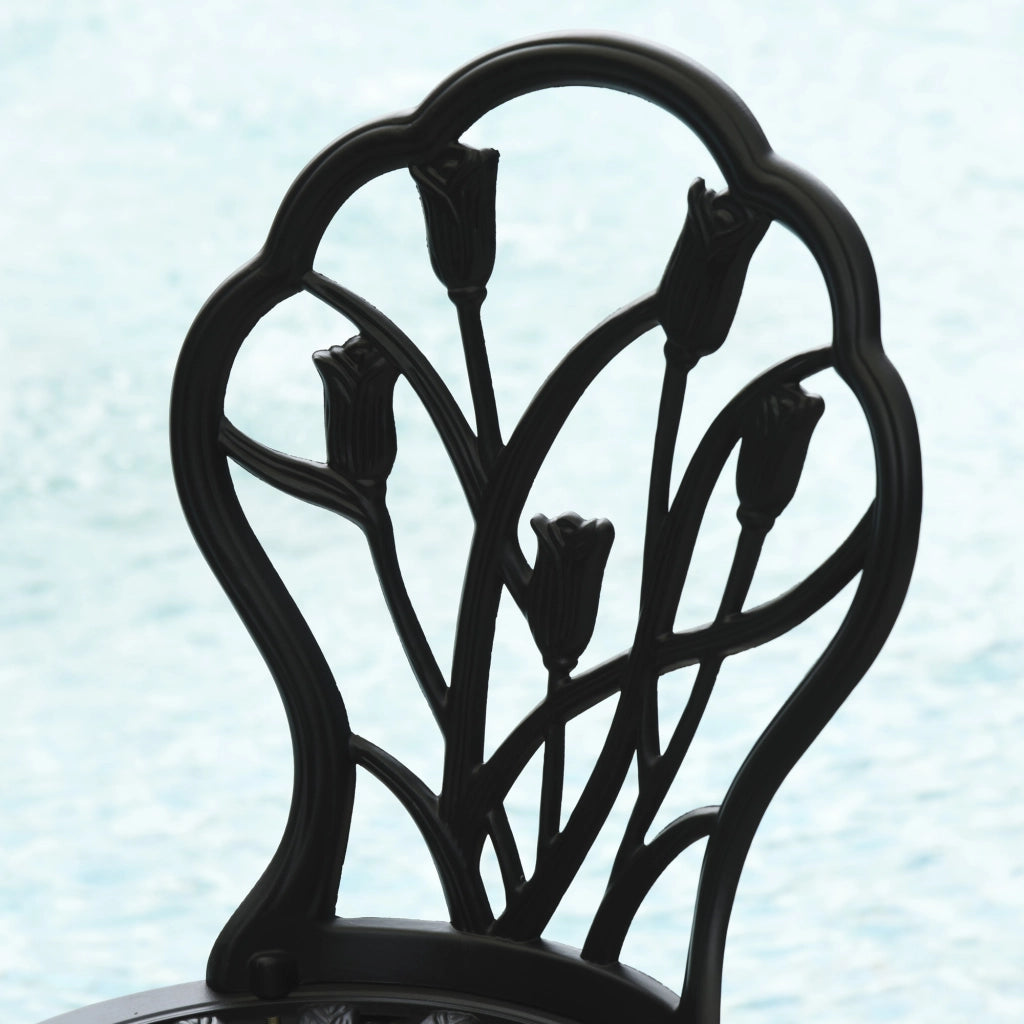Set tavolo e sedie da giardino 2 posti ¨C zephmum ¨C alluminio nero