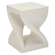 Gale, Tavolino da Salotto Adatto per Indoor/outdoor, 42x53x42h cm Bianco Marmo