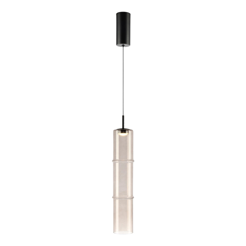 Lampada a sospensione vetro crema/nero LED 4W Bato Milagro