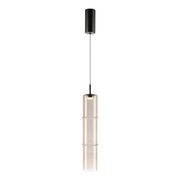 Lampada a sospensione vetro crema/nero LED 4W Bato Milagro