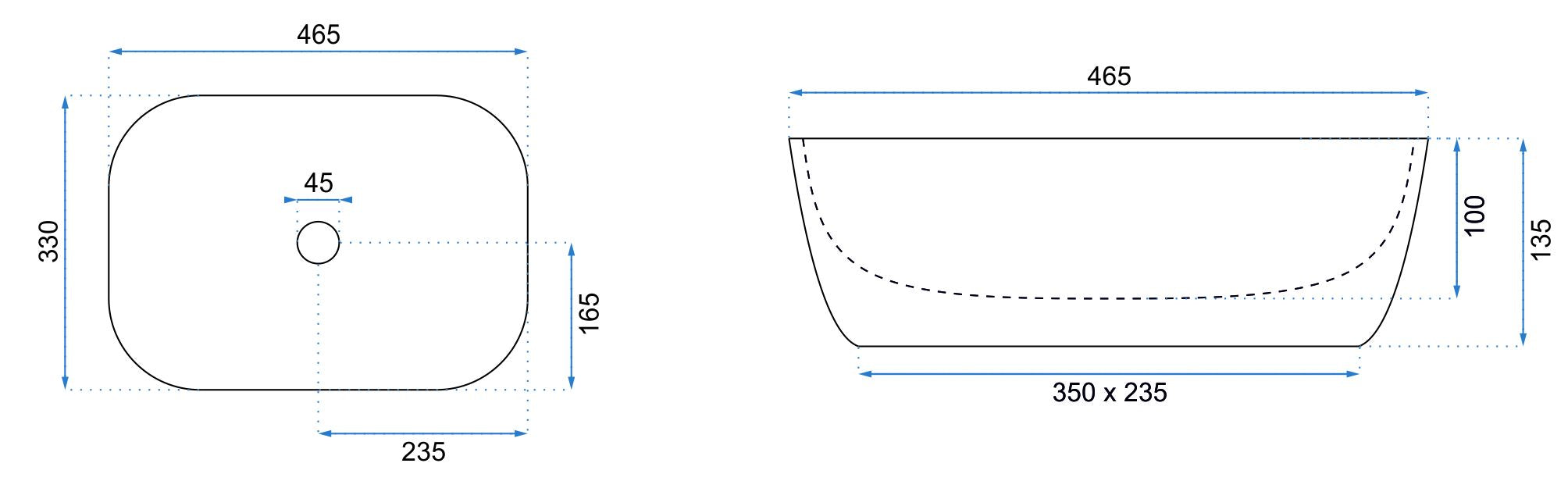 Lavabo Da Appoggio Rea Marbel
