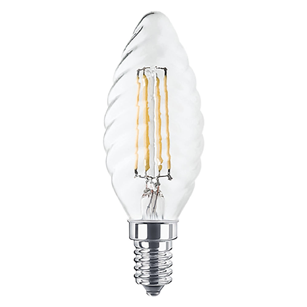 LAMPADA LED A FILAMENTO 'SPIRALE' CALDA 2700K  4W=37W E14 - 470 lm- 10 pezzi  - NOVAITALIA