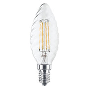 LAMPADA LED A FILAMENTO 'SPIRALE' CALDA 2700K  4W=37W E14 - 470 lm- 10 pezzi  - NOVAITALIA