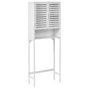 Mobile da bagno in bambù sopra la lavatrice bianco per il bagno Stile minimalista