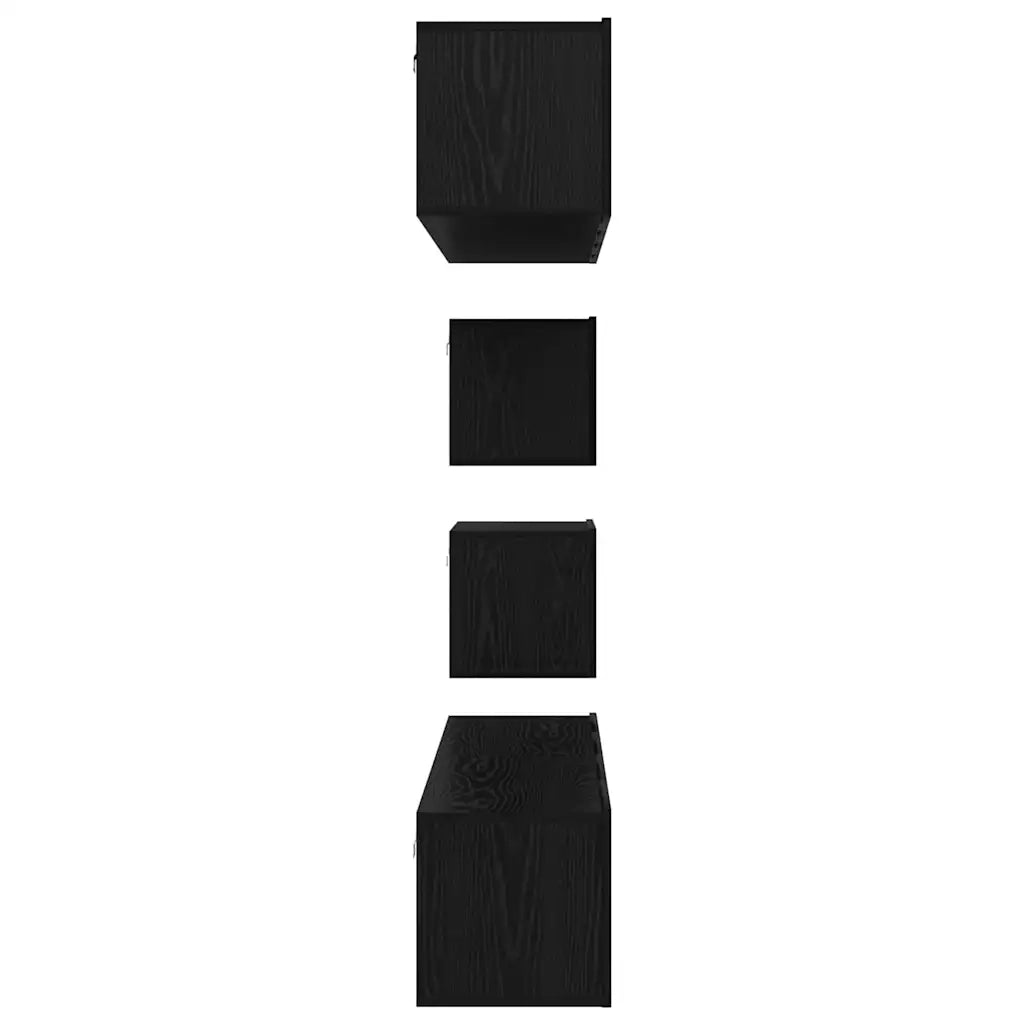 vidaXL Set mobile TV 6 pcs Rovere Nero 80 x 30 x 30.5 cm Small