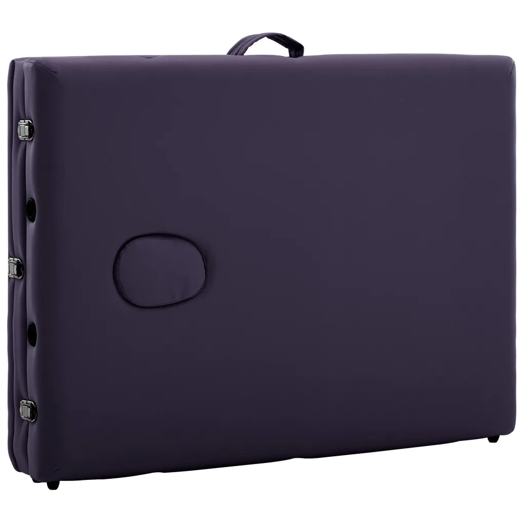 Lettino da Massaggio a 3 Sezioni in Alluminio Viola 110198