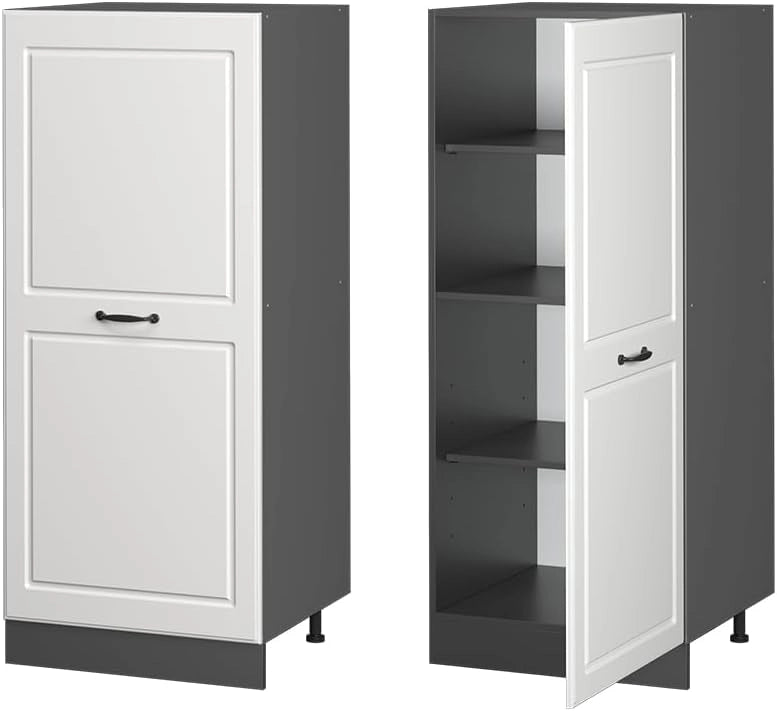 mobile cucina dispensa R-Line, Bianco casa di campagna, 60 cm, per la libera combinazione all'interno di sistemi cucina modulari
