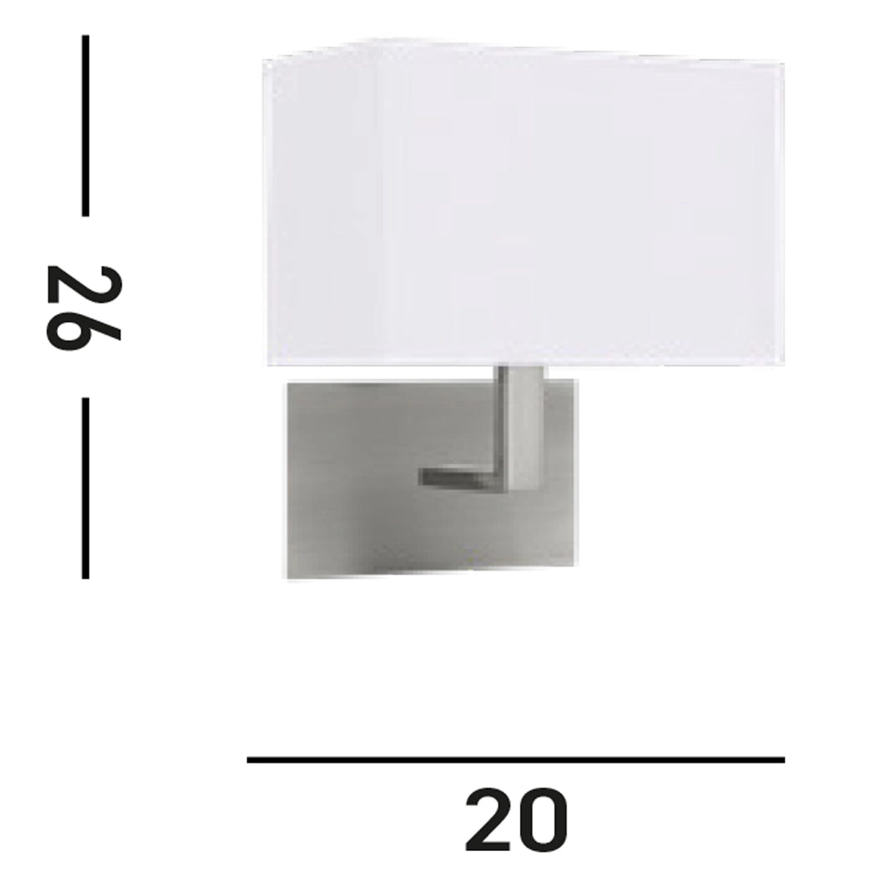 Applique Contemporanea Hotel Acciaio Cromo 1 Luce E27