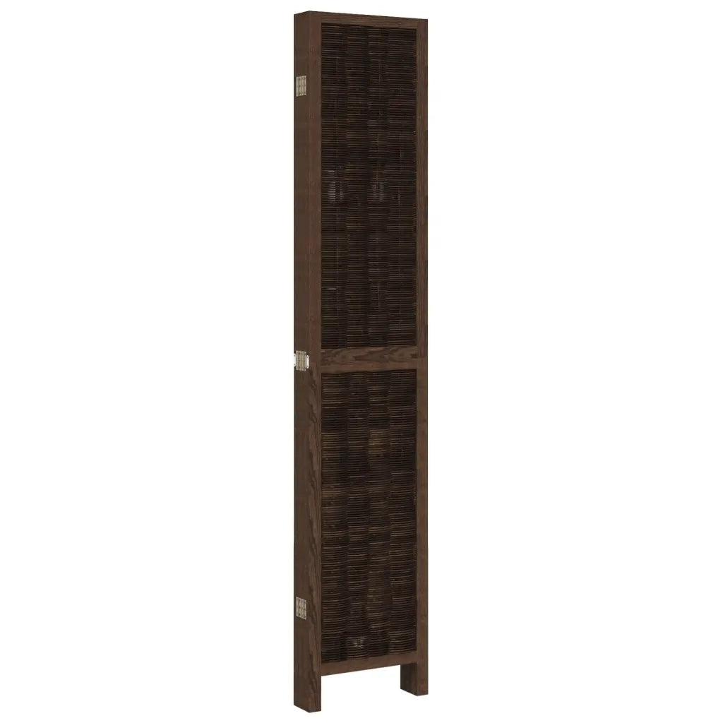 Divisorio Ambienti | Divider per stanze | Paravento 6 Pannelli Marrone Scuro Massello Paulownia