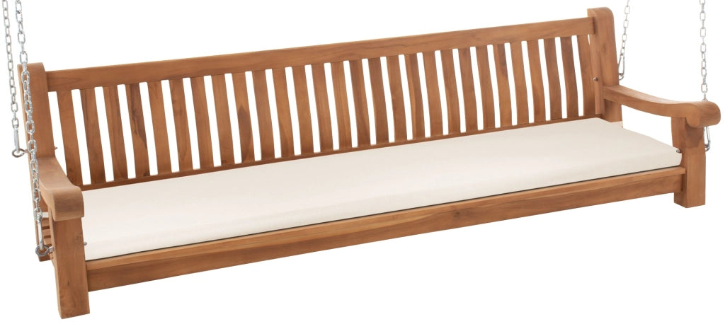 Panca a dondolo Joyce con cuscino seduta 220 cm + teak 1