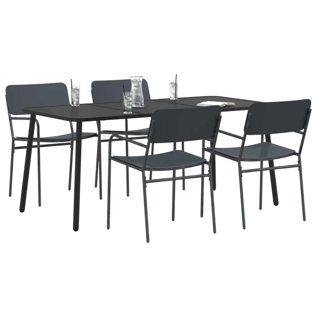 Set da pranzo 5 pz Antracite Acciaio 3422855