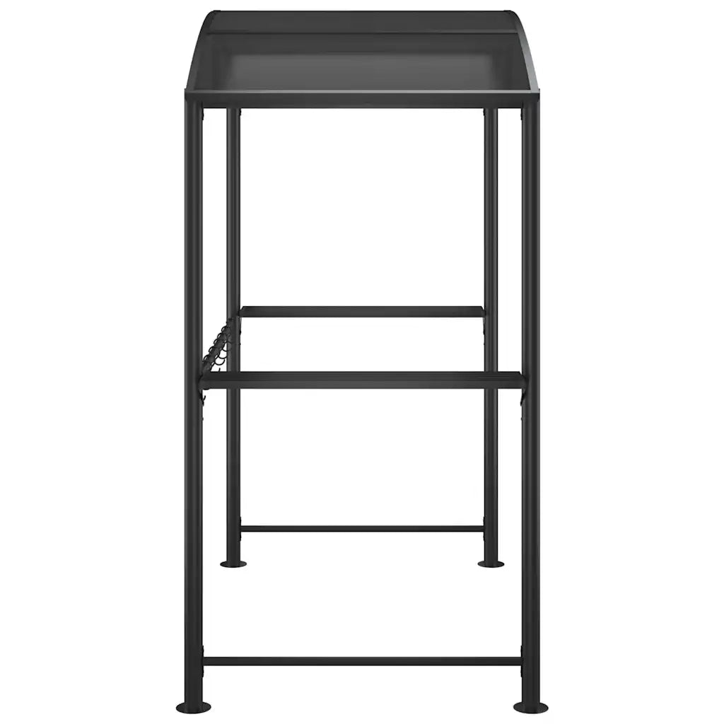 Gazebo Barbecue Ripiani Laterali Antracite 210x114x230 Acciaio 360139