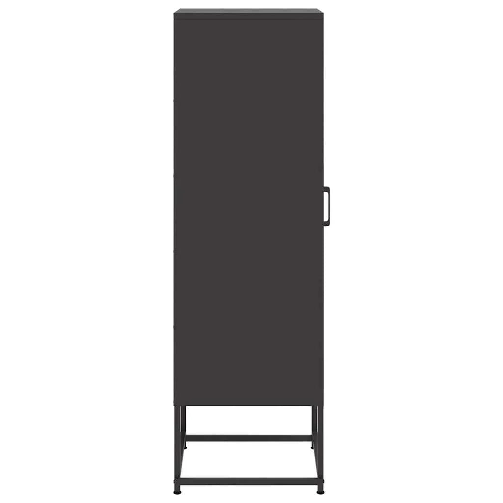 Buffet credenza cassettiera armadio mobile contenitore organizer cucina soggiorno salotto alto 36 x 39 x 123 cm acciaio nero 02_0034915