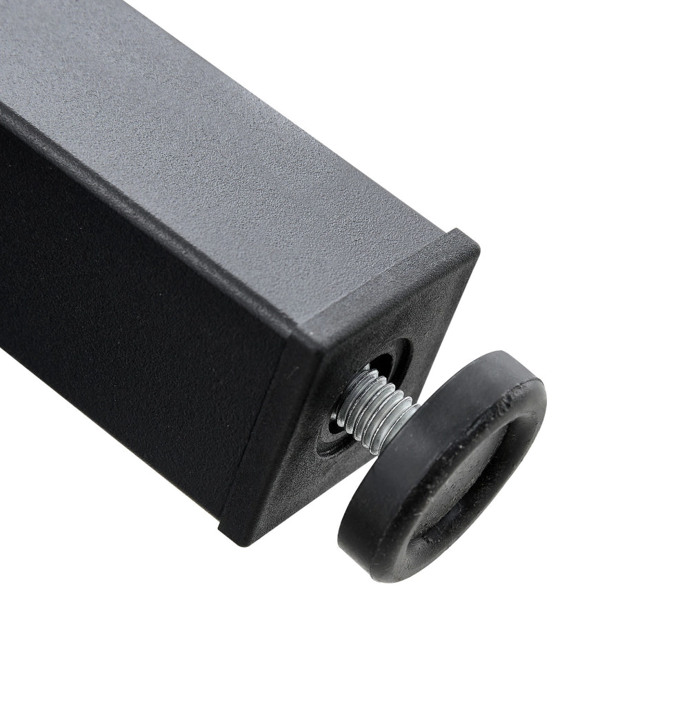 Tavolo da pranzo rotondo con doppio ripiano contenitore; 100 cm; MDF e metallo; nero