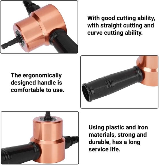 Macchina per affilare e tagliare per trapano - Doppio testa - Materiale metallico e plastico - Efficienza garantita - Adatto per trapani elettrici