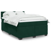 Giroletto a Molle con Materasso Verde Scuro 140x190 cm Velluto 3286321