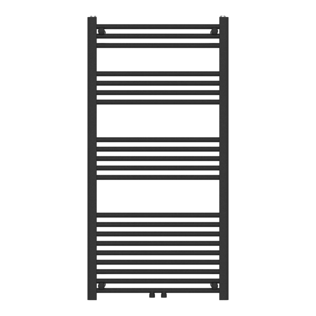 Radiatore scaldasalviette da bagno acciaio 120 x 60 cm nero 03_0010418