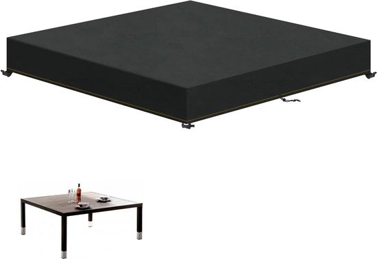 Copertura per tavolo da giardino, copertura impermeabile, piastra da tavolo, custodia protettiva per tavolo da giardino, copertura protettiva, tavolo da giardino, copertura per tavoli, impermeabile, tavolo da terrazzo, copertura, 125 x 125 x 15 cm